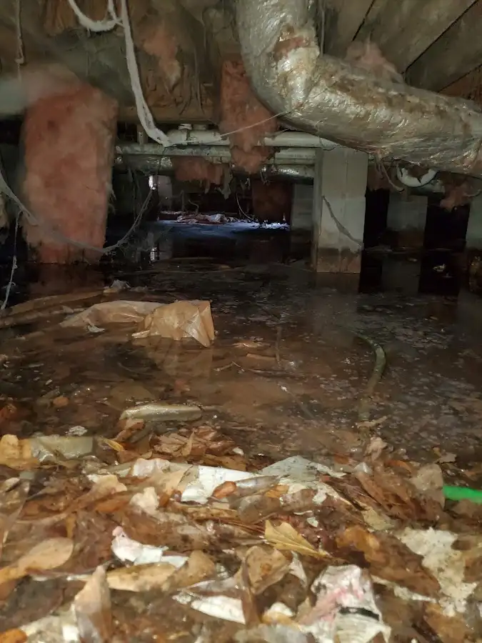 Crawl space flood assessment for Commercial Water Damage Restoration in Wildwood